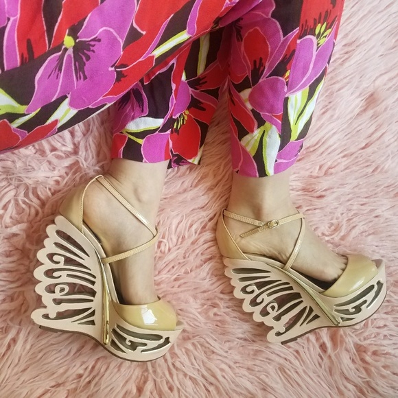 bakers elite Shoes - Vintage Wild Nude painted platforms